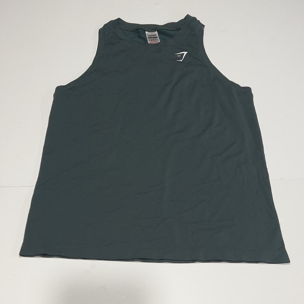 Gymshark Arrival Tank Mens Size Medium Green Lightweight Work Out Gym